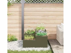 Maceta para Jardín | Jardinera | Macetero oliva 100 x 100 x 48 cm Acero