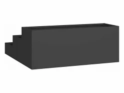 Sale Maceta para Jardín | Jardinera | Macetero 90 x 90 x 35 cm Acero Negro