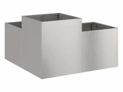 Maceta para Jardín | Jardinera | Macetero 100 x 100 x 48 cm Acero inoxidable