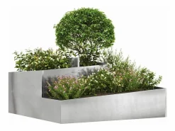Hot Maceta para Jardín | Jardinera | Macetero 100 x 100 x 50 cm Acero inoxidable Macetero