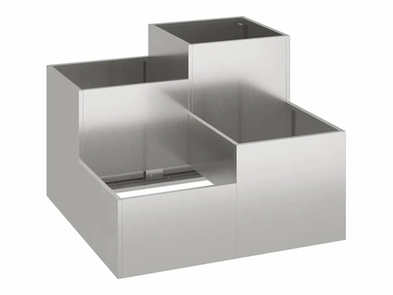 Maceta para Jardín | Jardinera | Macetero 80 x 80 x 60 cm Acero inoxidable