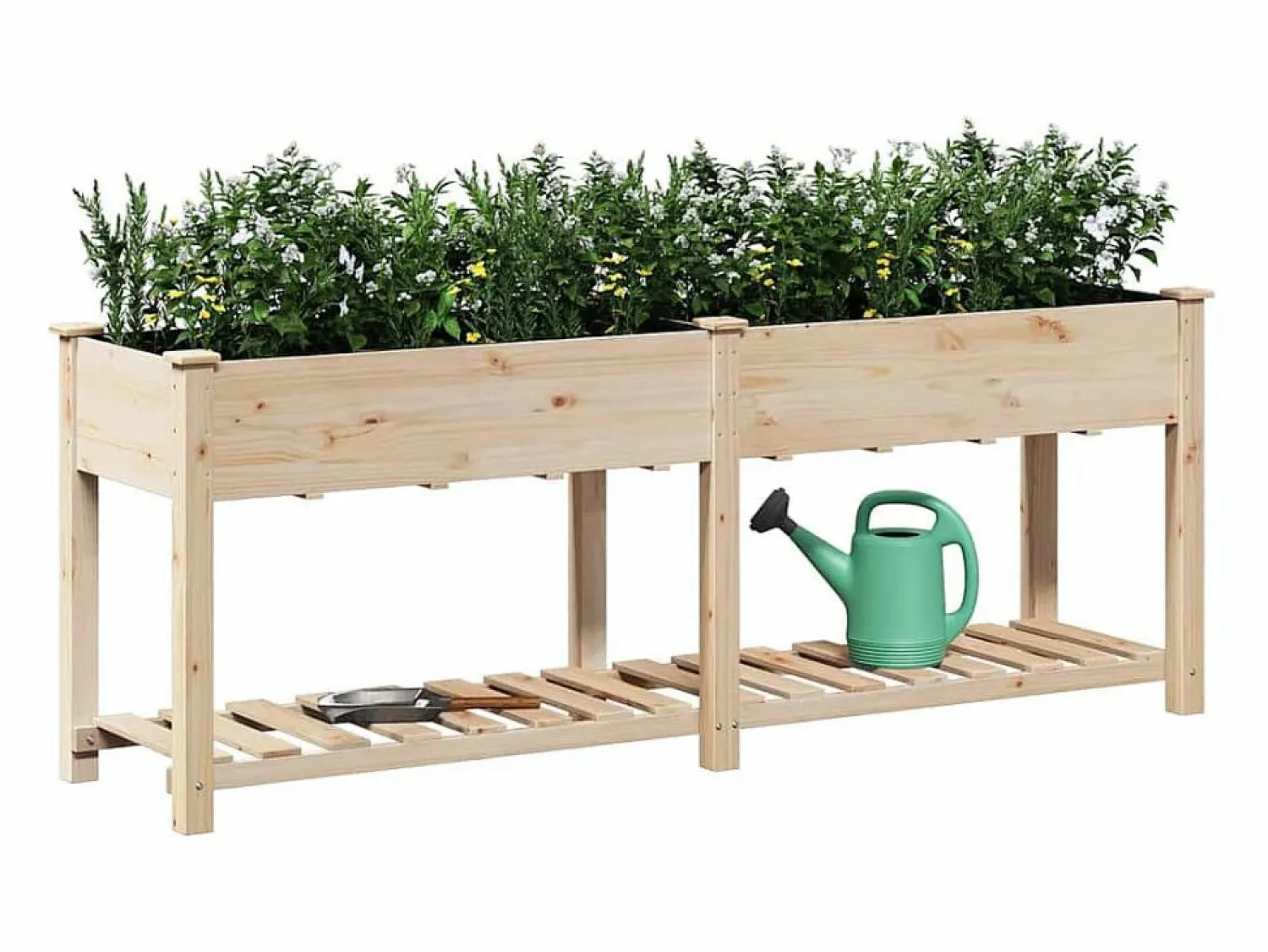 Sale Maceta para Jardín | Jardinera | Macetero con estante 203 x 53 x 76.5 cm Jardinera