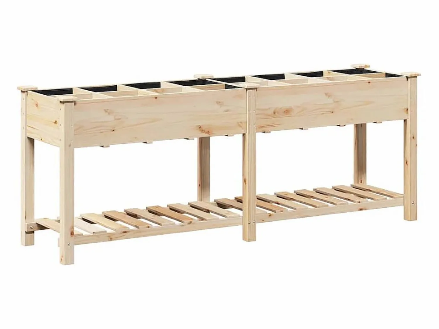 Maceta para Jardín | Jardinera | Macetero con estante 203.5 x 53 x 76.5 cm