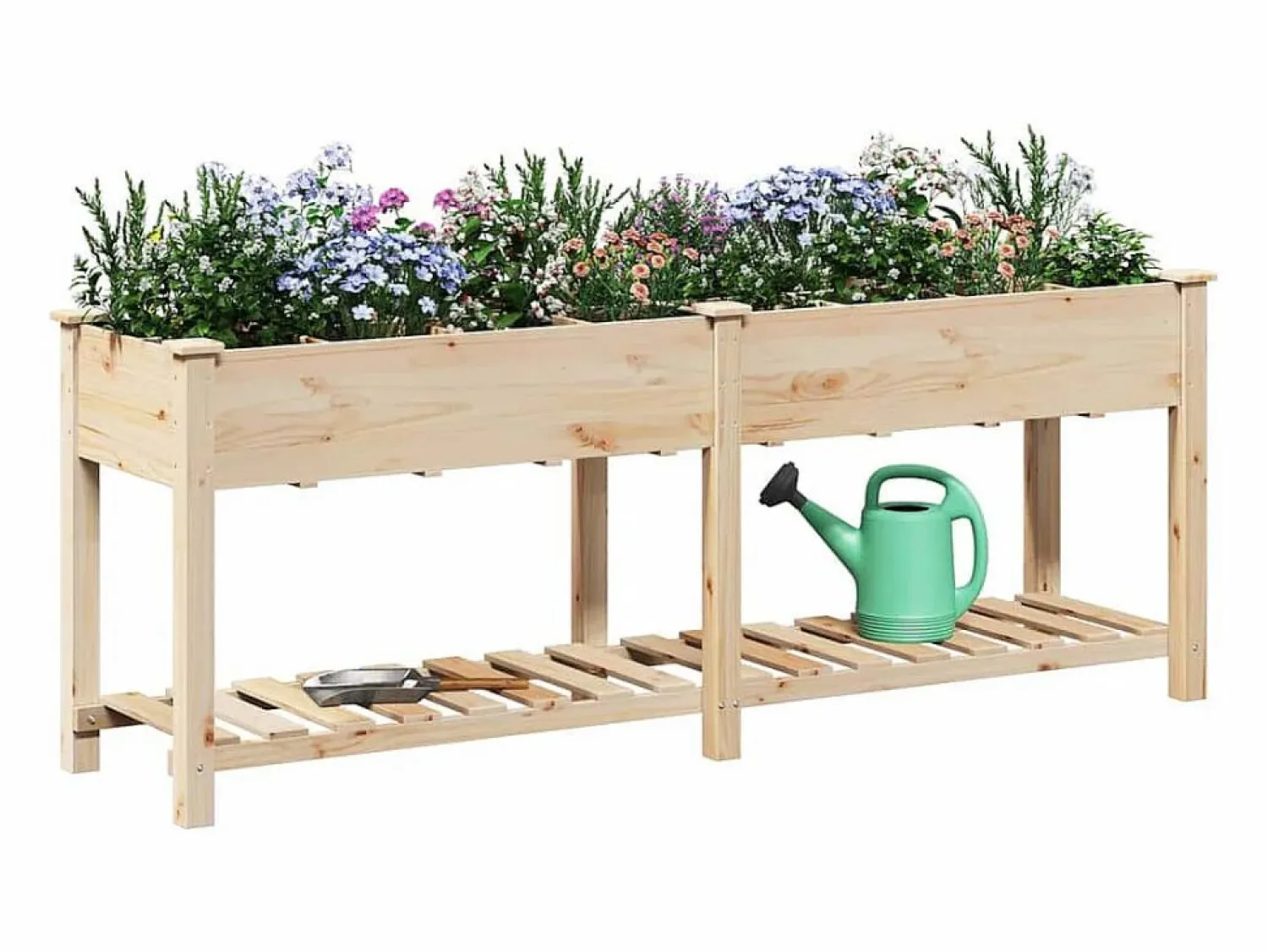 Maceta para Jardín | Jardinera | Macetero con estante 203.5 x 53 x 76.5 cm