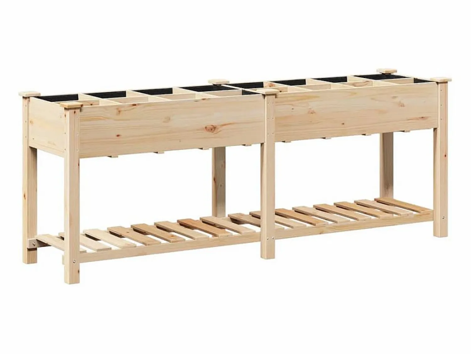 Maceta para Jardín | Jardinera | Macetero con estante 203.5 x 53 x 76.5 cm