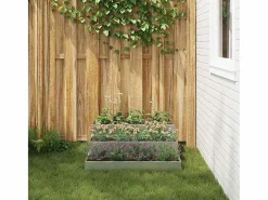 New Maceta para Jardín | Jardinera | Macetero 90 x 90 x 35 cm Acero galvanizado Macetero