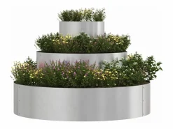 New Maceta para Jardín | Jardinera | Macetero 90 x 90 x 20 cm Acero inoxidable Macetero