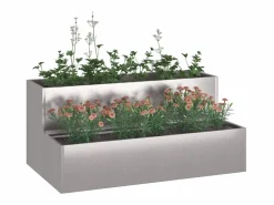 Clearance Maceta para Jardín | Jardinera | Macetero 100 x 60 x 45 cm Acero inoxidable Macetero
