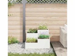 Hot Maceta para Jardín | Jardinera | Macetero 100 x 100 x 60 cm Acero Blanco
