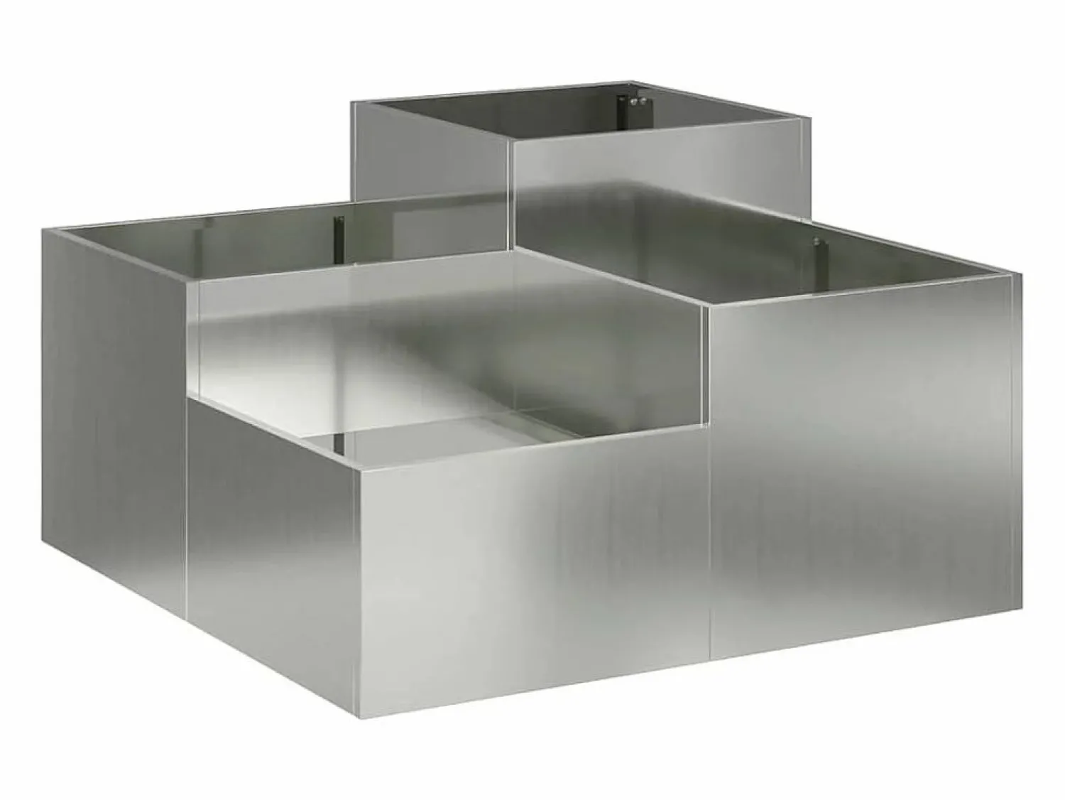 Maceta para Jardín | Jardinera | Macetero 80 x 80 x 48 cm Acero galvanizado