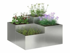 Maceta para Jardín | Jardinera | Macetero 80 x 80 x 48 cm Acero galvanizado