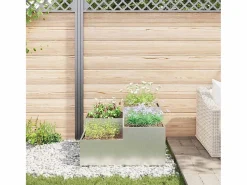 Maceta para Jardín | Jardinera | Macetero 80 x 80 x 48 cm Acero galvanizado