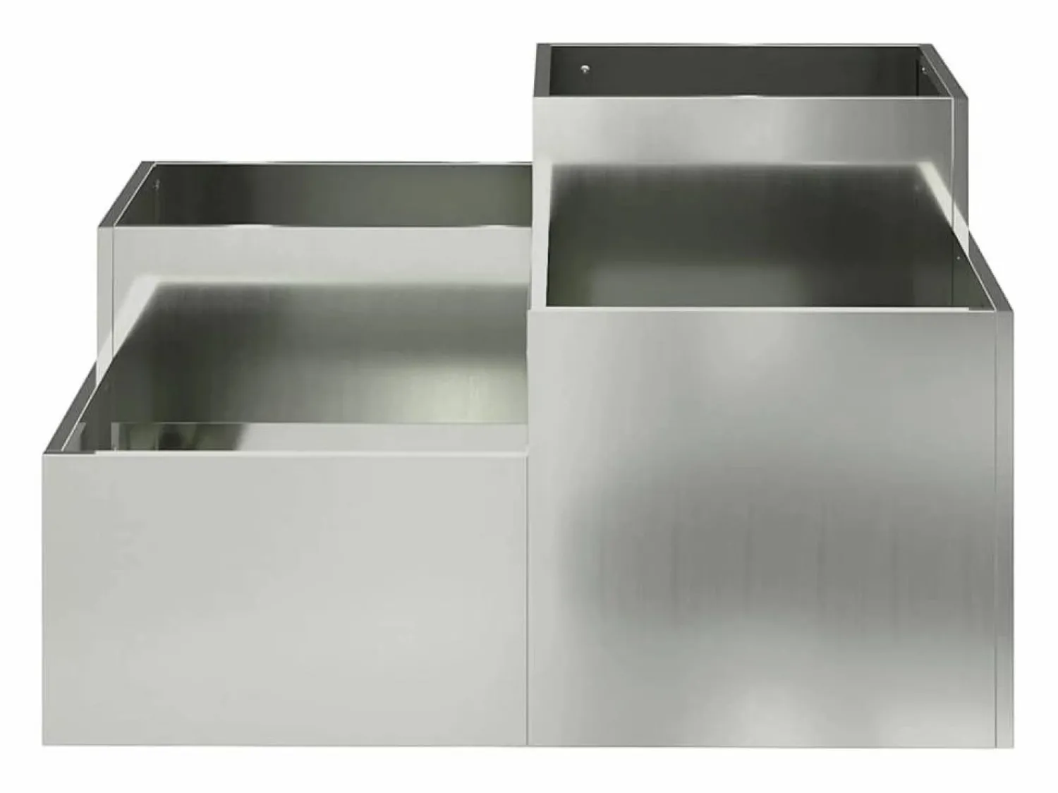 Maceta para Jardín | Jardinera | Macetero 80 x 80 x 48 cm Acero galvanizado