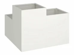 Discount Maceta para Jardín | Jardinera | Macetero 80 x 80 x 60 cm Acero Blanco