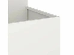 Discount Maceta para Jardín | Jardinera | Macetero 80 x 80 x 60 cm Acero Blanco