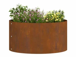 Maceta para Jardín | Jardinera | Macetero Marrón 40 x 40 x 20 cm Acero oxidado