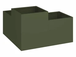 Sale Maceta para Jardín | Jardinera | Macetero oliva 80 x 80 x 48 cm Acero Verde