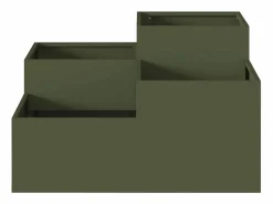 Sale Maceta para Jardín | Jardinera | Macetero oliva 80 x 80 x 48 cm Acero Verde