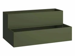 Maceta para Jardín | Jardinera | Macetero oliva 100 x 60 x 45 cm Acero