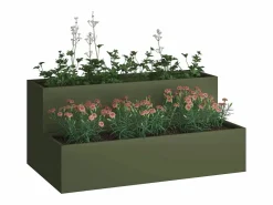 Maceta para Jardín | Jardinera | Macetero oliva 100 x 60 x 45 cm Acero