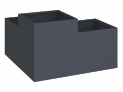 Online Maceta para Jardín | Jardinera | Macetero Antracita 80 x 80 x 48 cm Acero Gris