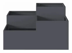 Online Maceta para Jardín | Jardinera | Macetero Antracita 80 x 80 x 48 cm Acero Gris