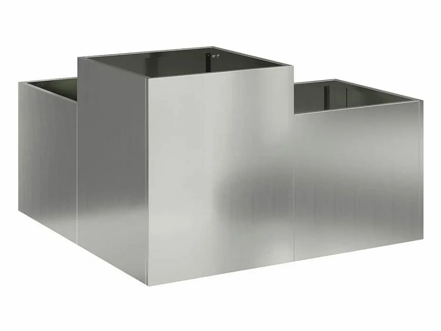 Clearance Maceta para Jardín | Jardinera | Macetero 100 x 100 x 48 cm Acero galvanizado Macetero