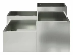Clearance Maceta para Jardín | Jardinera | Macetero 100 x 100 x 48 cm Acero galvanizado Macetero