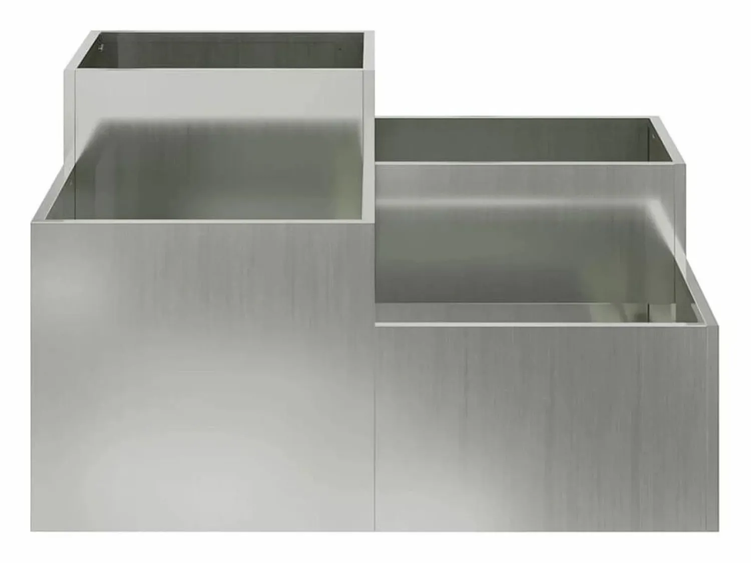 Clearance Maceta para Jardín | Jardinera | Macetero 100 x 100 x 48 cm Acero galvanizado Macetero