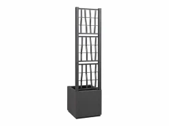 Best Maceta para Jardín | Jardinera | Macetero Antracita 36 x 36 x 140 cm Polipropileno Gris
