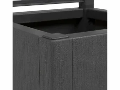 Best Maceta para Jardín | Jardinera | Macetero Antracita 36 x 36 x 140 cm Polipropileno Gris