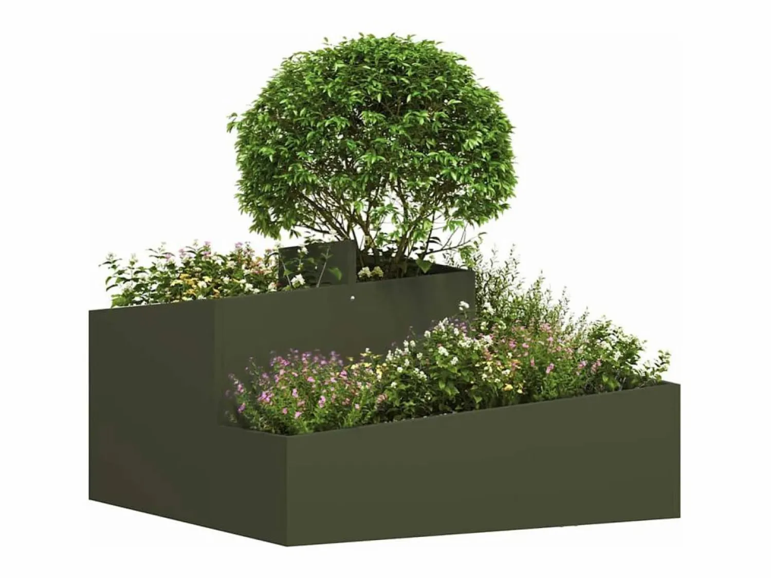 Outlet Maceta para Jardín | Jardinera | Macetero oliva 80 x 80 x 50 cm Verde