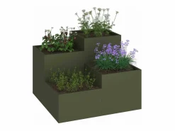 Best Maceta para Jardín | Jardinera | Macetero oliva 100 x 100 x 60 cm Acero Macetero