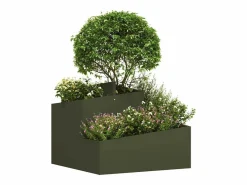 Maceta para Jardín | Jardinera | Macetero oliva 60 x 60 x 50 cm Acero