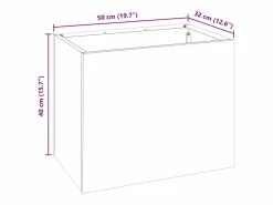 Maceta para Jardín | Jardinera | Macetero 50 x 32 x 40 cm Acero inoxidable