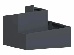 Maceta para Jardín | Jardinera | Macetero Antracita 60 x 60 x 50 cm Acero