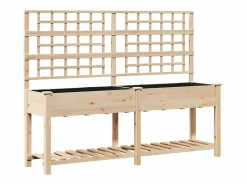 Sale Maceta para Jardín | Jardinera | Macetero con estante 203.5 x 54 x 152.5 cm Beige