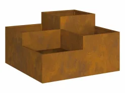 Maceta para Jardín | Jardinera | Macetero Oxidado 80 x 80 x 48 cm Acero oxidado