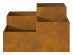 Maceta para Jardín | Jardinera | Macetero Oxidado 80 x 80 x 48 cm Acero oxidado