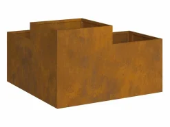 Maceta para Jardín | Jardinera | Macetero Oxidado 80 x 80 x 48 cm Acero oxidado