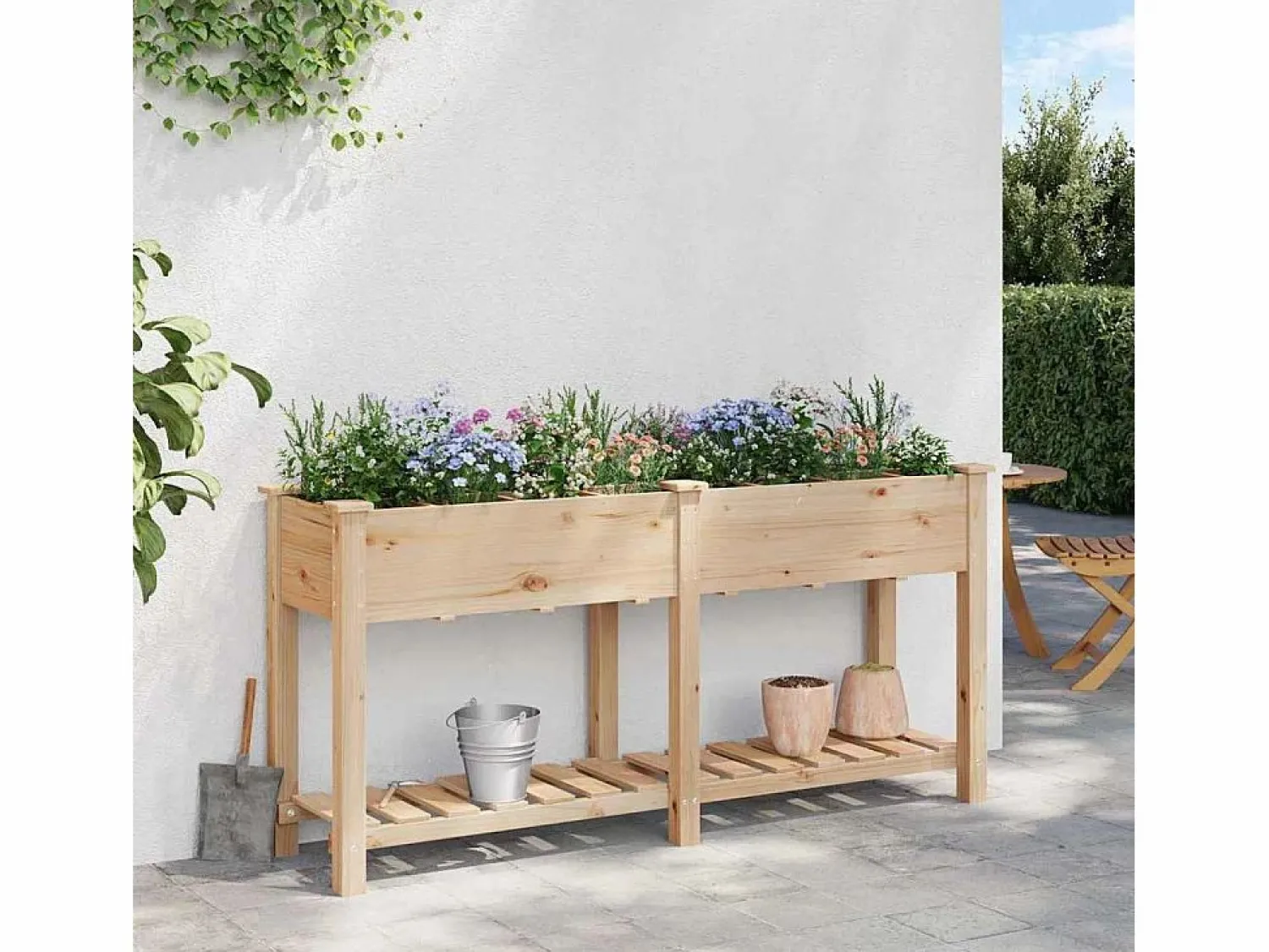 Discount Maceta para Jardín | Jardinera | Macetero con estante 161.5 x 45 x 76.5 cm Jardinera