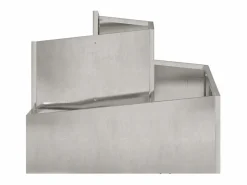 Clearance Maceta para Jardín | Jardinera | Macetero 60 x 60 x 50 cm Acero inoxidable Plateado