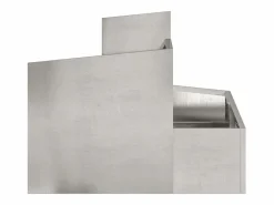 Clearance Maceta para Jardín | Jardinera | Macetero 60 x 60 x 50 cm Acero inoxidable Plateado