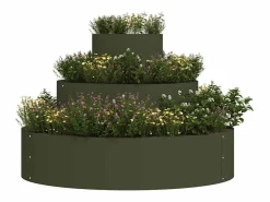 Hot Maceta para Jardín | Jardinera | Macetero oliva 90 x 90 x 20 cm Acero Macetero