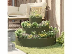 Hot Maceta para Jardín | Jardinera | Macetero oliva 90 x 90 x 20 cm Acero Macetero