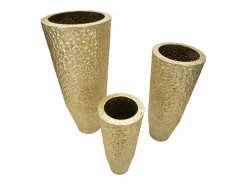 Best Macetero Glasy Tris Cm Ø50,8X114,9-40X92,7-29,8X70,5 Dorado