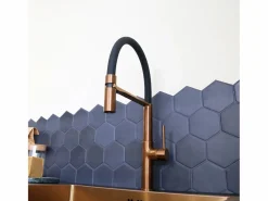 Essebagno Magneto Mezclador de fregadero con rociador móvil en cobre cepillado