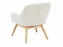 Moloo MALMO-Sillón de madera natural y tela Trendy