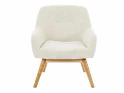 Moloo MALMO-Sillón de madera natural y tela Trendy