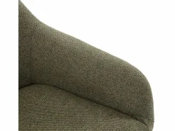 Best MALMO-Sillón de madera natural y tela Trendy Sauge Sillón Escandinavo